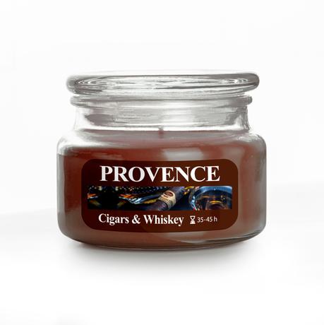 Provence Vonná svíčka ve skle 45 hodin cigars&amp;whiskey