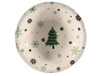 Vánoční keramický hluboký talíř 21cm stromeče...