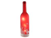 Vánoční dekorační láhev LED 29cm červená