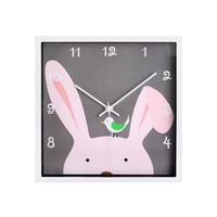 Nástěnné hodiny TORO 24x24cm pes, králík