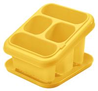 Plastový odkapávač na příbory s podnosem TONTARELLI žlutý