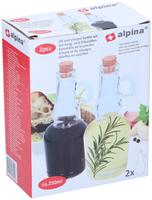 Skleněné lahve na olej a ocet ALPINA 2ks 250ml