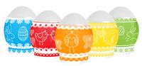 Termonálepky na velikonoční vajíčka s podstavci 9ks