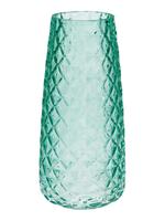 Skleněná váza GEMMA DIAMOND 21cm tyrkysová