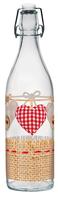 Skleněná láhev s patentním uzávěrem CERVE Valentina 1l srdce