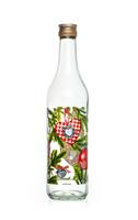 Skleněná láhev s víčkem TORO 500ml vánoční dekor