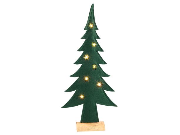 SVENSKA LIVING Plstěný vánoční stromek 7 LED 52cm s časovačem