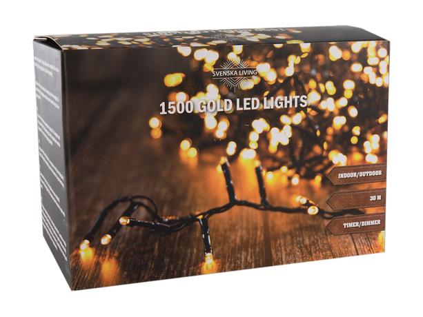 SVENSKA LIVING Vánoční světelný řetěz 1500 LED IP44 30m s časovačem