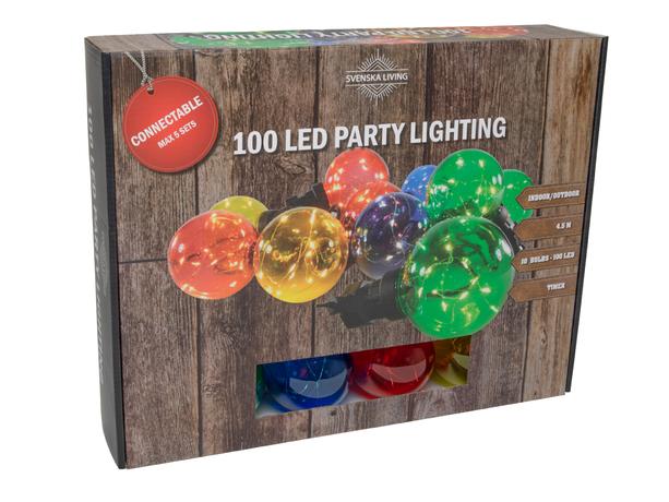 SVENSKA LIVING Party osvětlení 10x barevná koule s časovačem 100LED 4,5m
