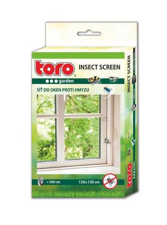 TORO Síť okenní proti hmyzu, černá, 130 x 150 cm