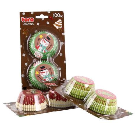 Papírové košíčky na muffiny TORO 100ks vánočn...