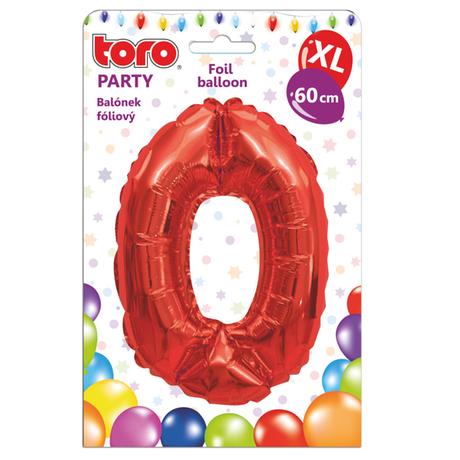 Levně TORO Balónek fóliový XL číslice 0 60cm