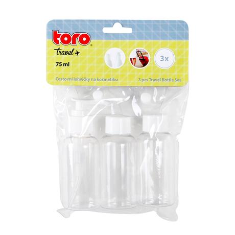 TORO Set 3 ks cestovních lahviček na kosmetiku