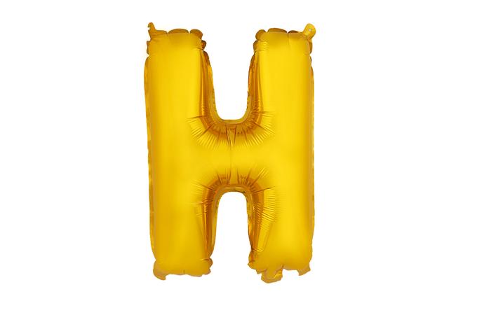 Balónek fóliový TORO písmenko "H" 30cm