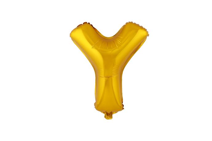 Balónek fóliový TORO písmenko "Y" 30cm