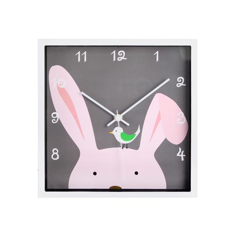 TORO Nástěnné hodiny 24x24cm pes, králík