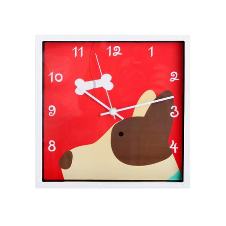 Nástěnné hodiny TORO 24x24cm pes, králík