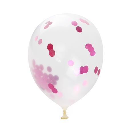 Levně TORO Balónek 30cm růžové konfety 5ks