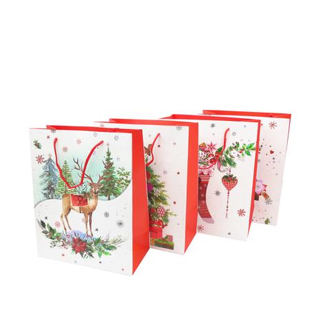 Levně Papírová dárková taška TORO 23x18x10cm vánoční mix