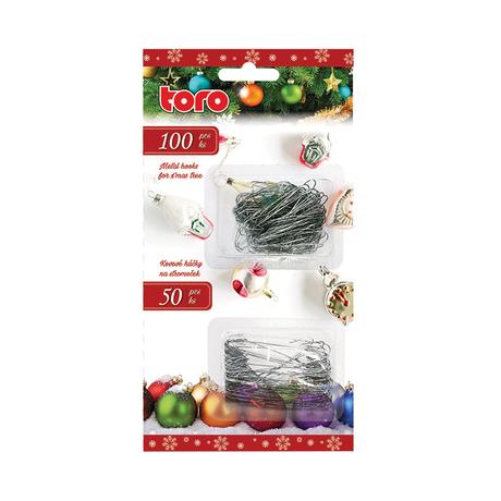 Levně TORO Kovové háčky na vánoční ozdoby 150ks