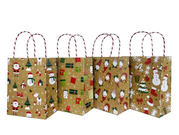 Levně Papírová dárková taška TORO 23x18x10cm mix zlaté vánoce