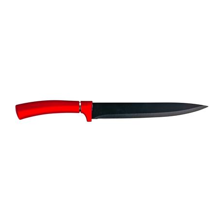 Porcovací nůž KITCHISIMO Rosso nepřilnavý pov...