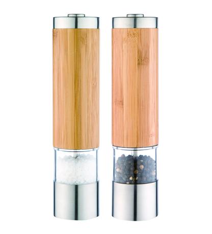 KITCHISIMO Elektrický mlýnek na sůl a pepř 21cm bambus