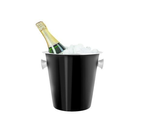 TORO Nerezová chladící nádoba na šampaňské a víno 22cm černá