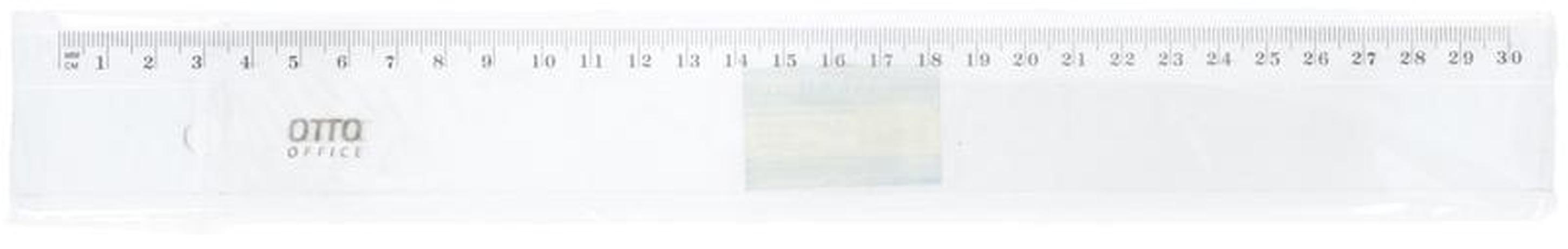 Pravítko průhledné, 30 cm, plast