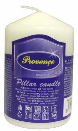 Provence Neparfemovaná svíčka PROVENCE 8cm bílá