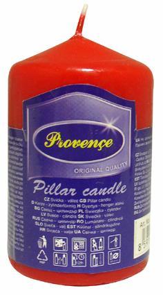 Levně Provence Neparfemovaná svíčka 8cm červená