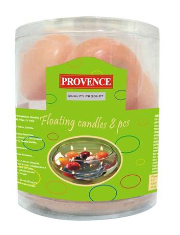 Provence Neparfemovaná plovoucí svíčka PROVENCE 8ks lososová