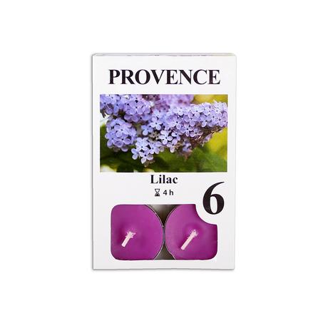 Provence Čajová svíčka 6ks šeřík