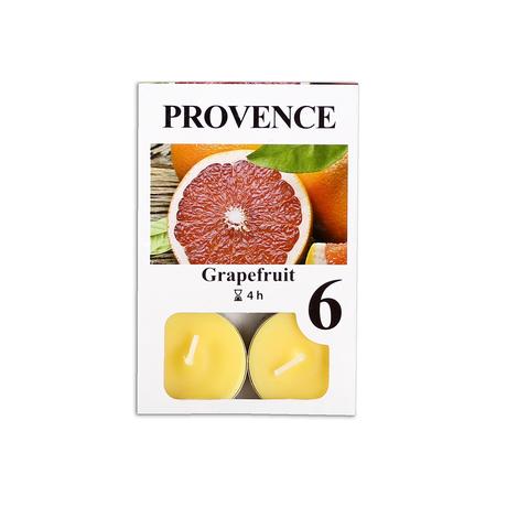 Provence Čajová svíčka PROVENCE 6ks grapefruit