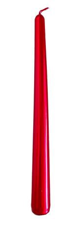 Levně Provence Kónická svíčka 24,5cm metalická červená