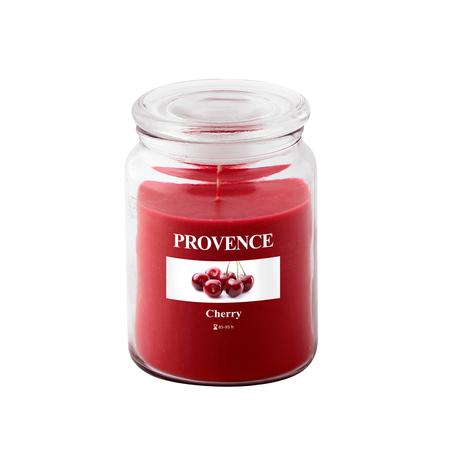Levně Provence Vonná svíčka ve skle 95 hodin třešeň