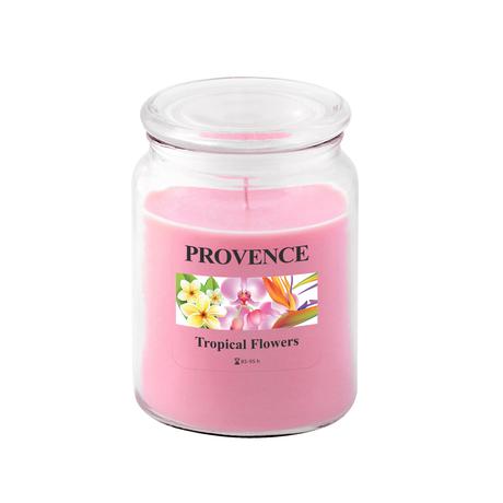 Provence Vonná svíčka ve skle PROVENCE 95 hodin tropické květy