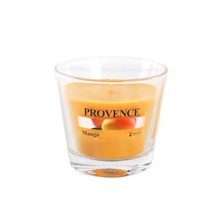 Levně Provence Vonná svíčka ve skle 35 hodin mango