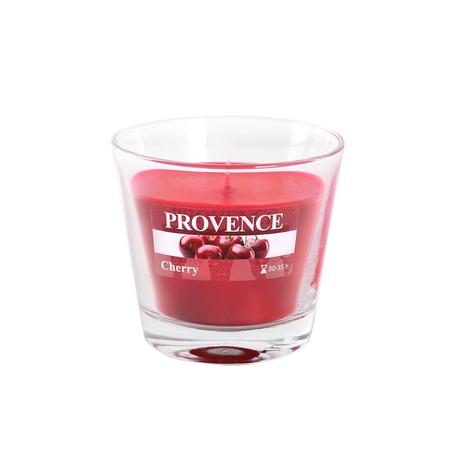 Levně Provence Vonná svíčka ve skle 35 hodin třešeň