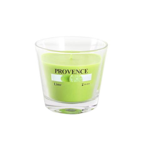 Levně Provence Vonná svíčka ve skle 35 hodin limetka
