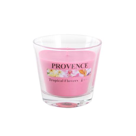 Levně Provence Vonná svíčka ve skle 35 hodin tropické květy