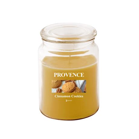 Levně Provence Vonná svíčka ve skle 95 hodin skořicové sušenky