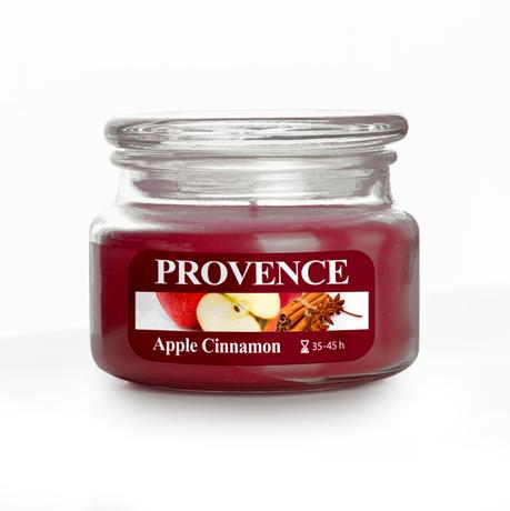Provence Vonná svíčka ve skle 45 hodin jablko a skořice