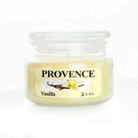 Levně Provence Vonná svíčka ve skle 45 hodin vanilka