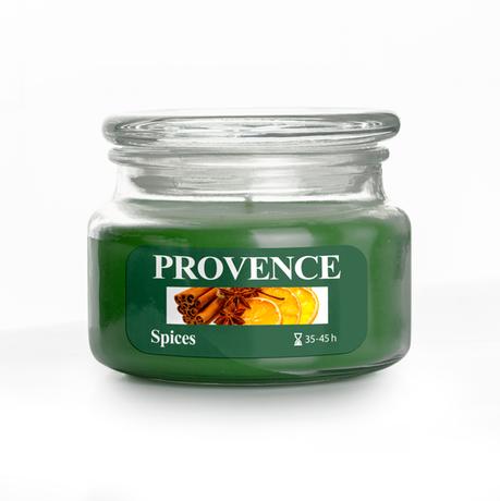 Provence Vonná svíčka ve skle PROVENCE 45 hodin koření