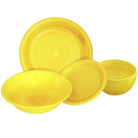 TORO Keramický dezertní talíř TORO 19cm žlutý