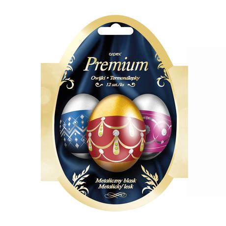 Arpex Termonálepky na velikonoční vajíčka 12ks metalický lesk
