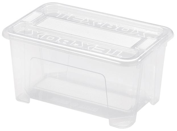 Plastový úložný box s víkem HEIDRUN TexBox 4,...