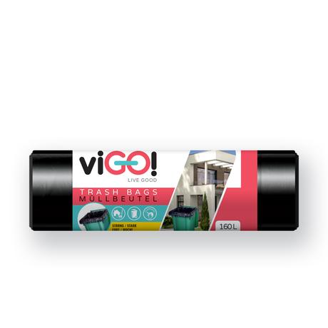 ViGO pytle na odpad, 28 µ, 90 × 110 cm, 160 l, 10 ks