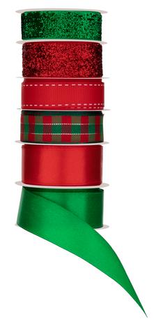 Vánoční dárková stuha 6x1,5m MIX barev
